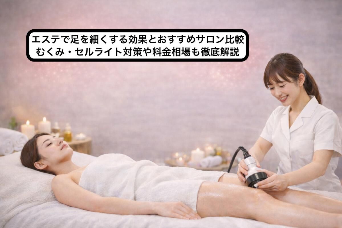 エステで足を細くする効果とおすすめサロン比較｜むくみ・セルライト 